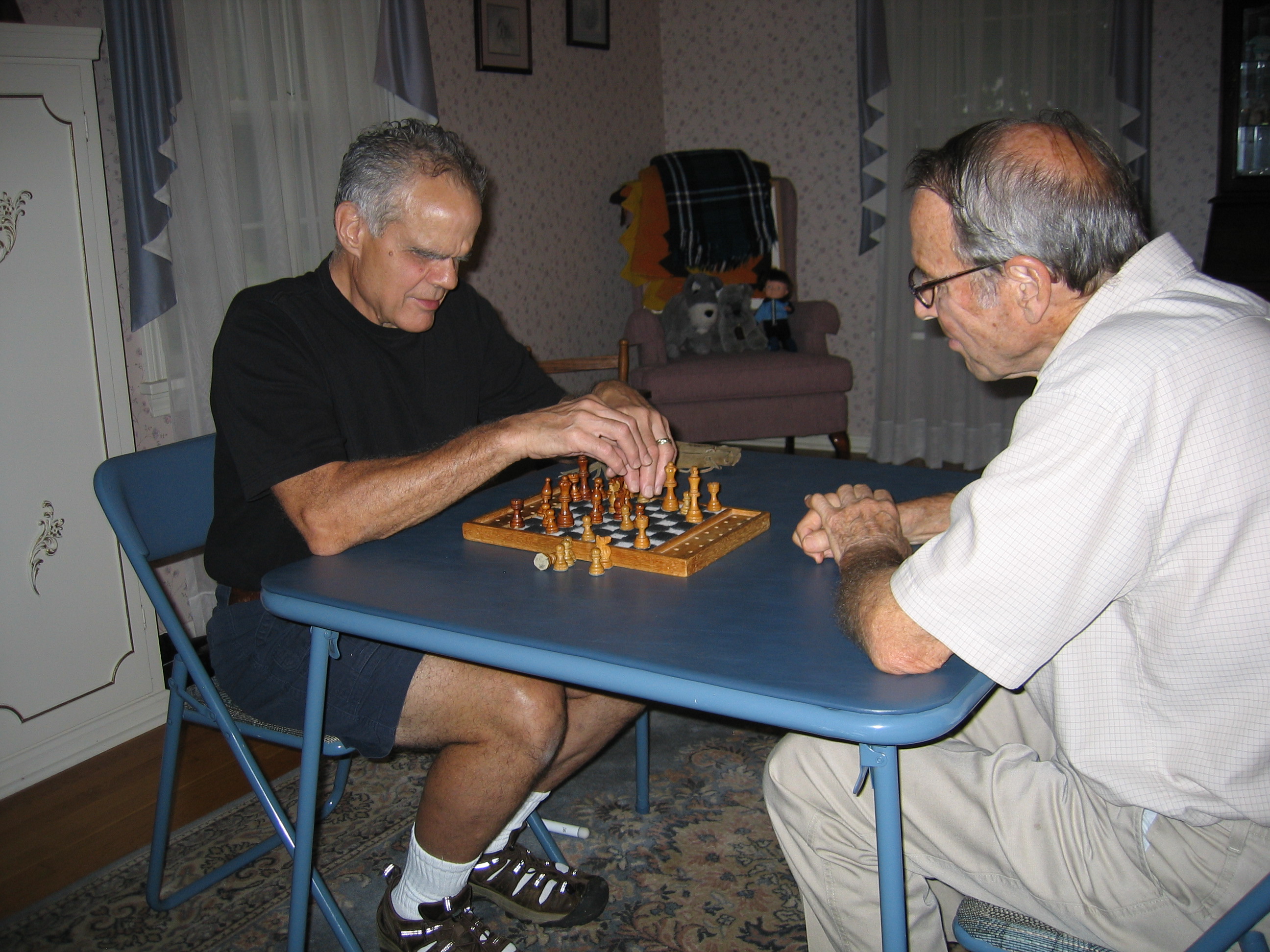 Vice President Jim Thoune Playing Chess